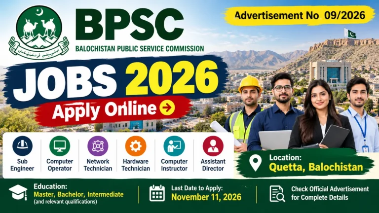 BPSC Jobs 2026 – Advertisement No. 09/2026 Apply Online